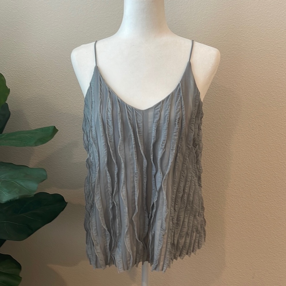 She + Sky Ruffled Tank Top